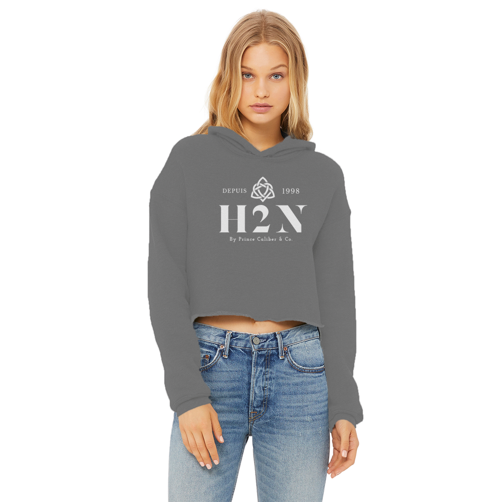 Jacket Ladies Cropped Raw Edge Hoodie