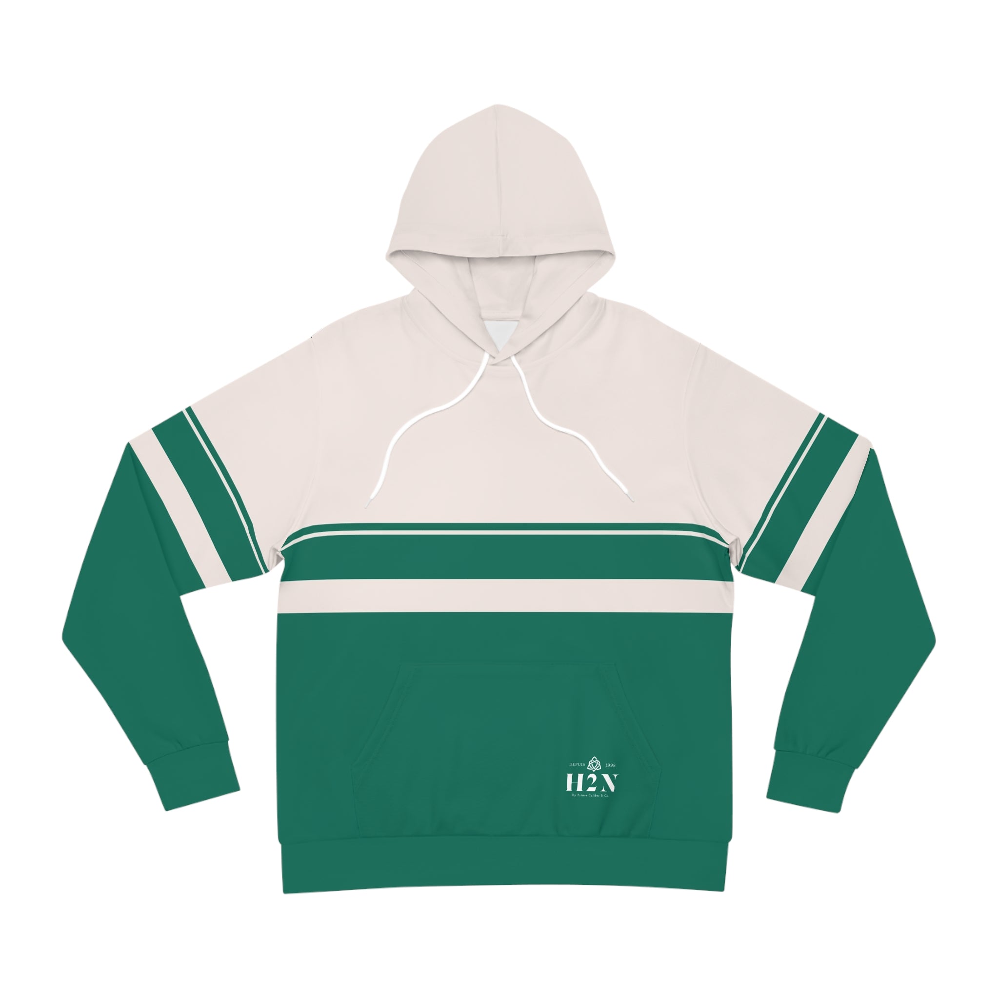 Beige and Green Fashion Hoodie