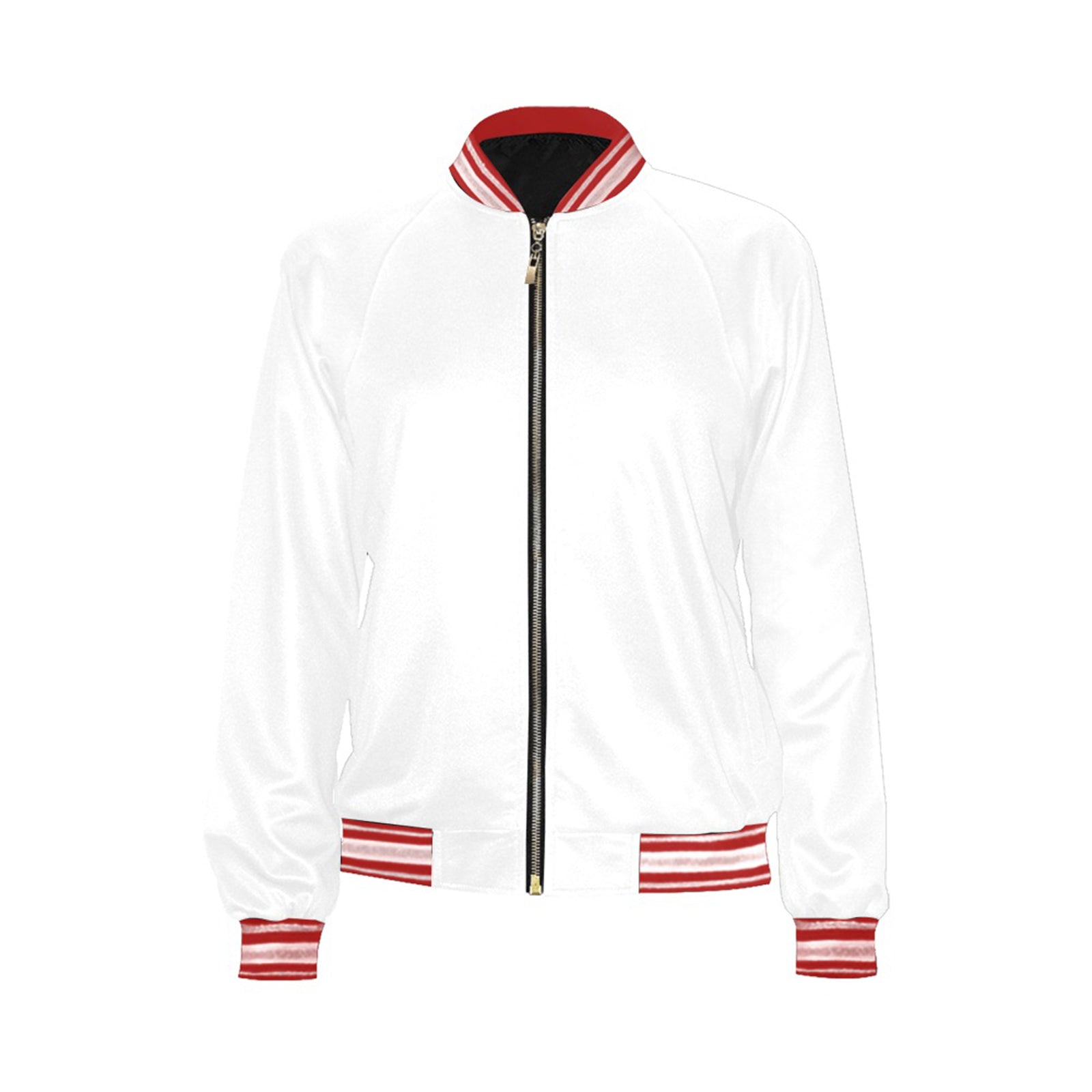 Women's Green Horizontal Stripes Jacket (Model H21)