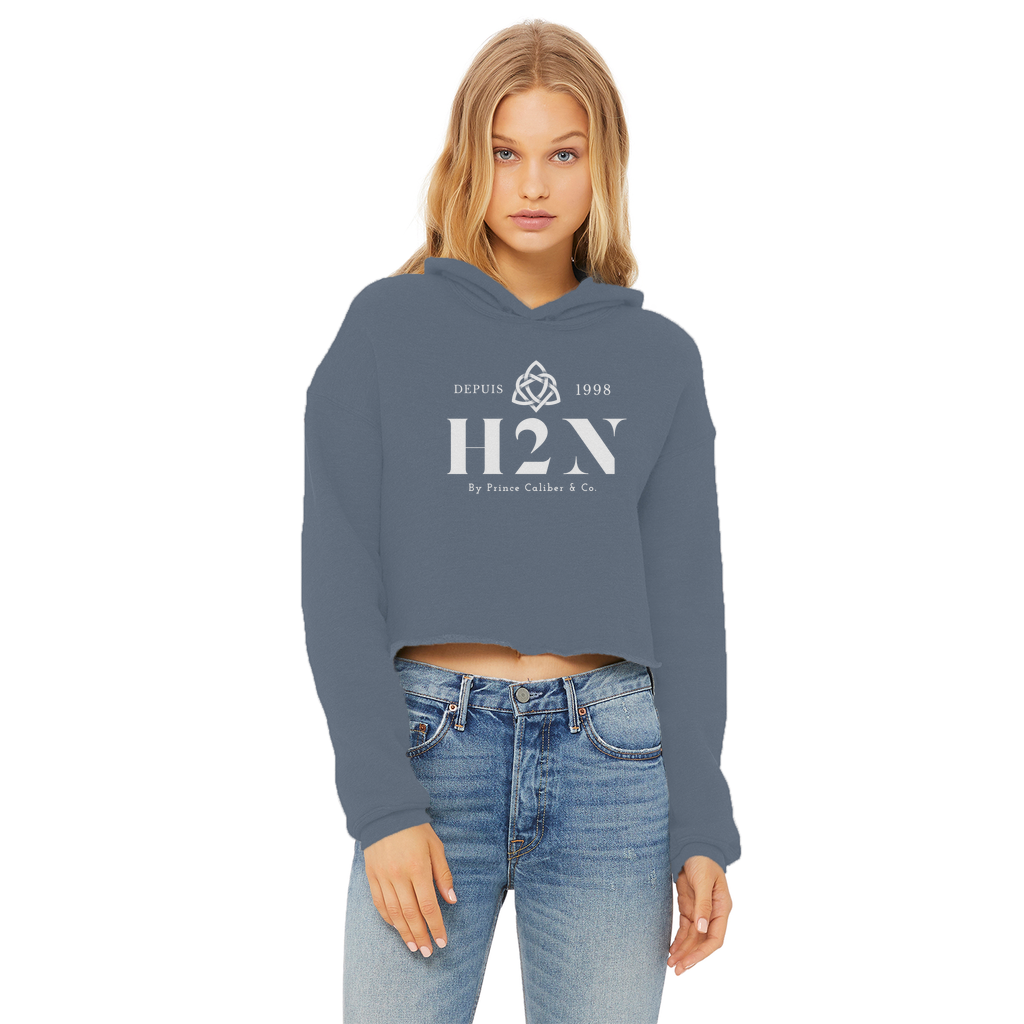 Jacket Ladies Cropped Raw Edge Hoodie