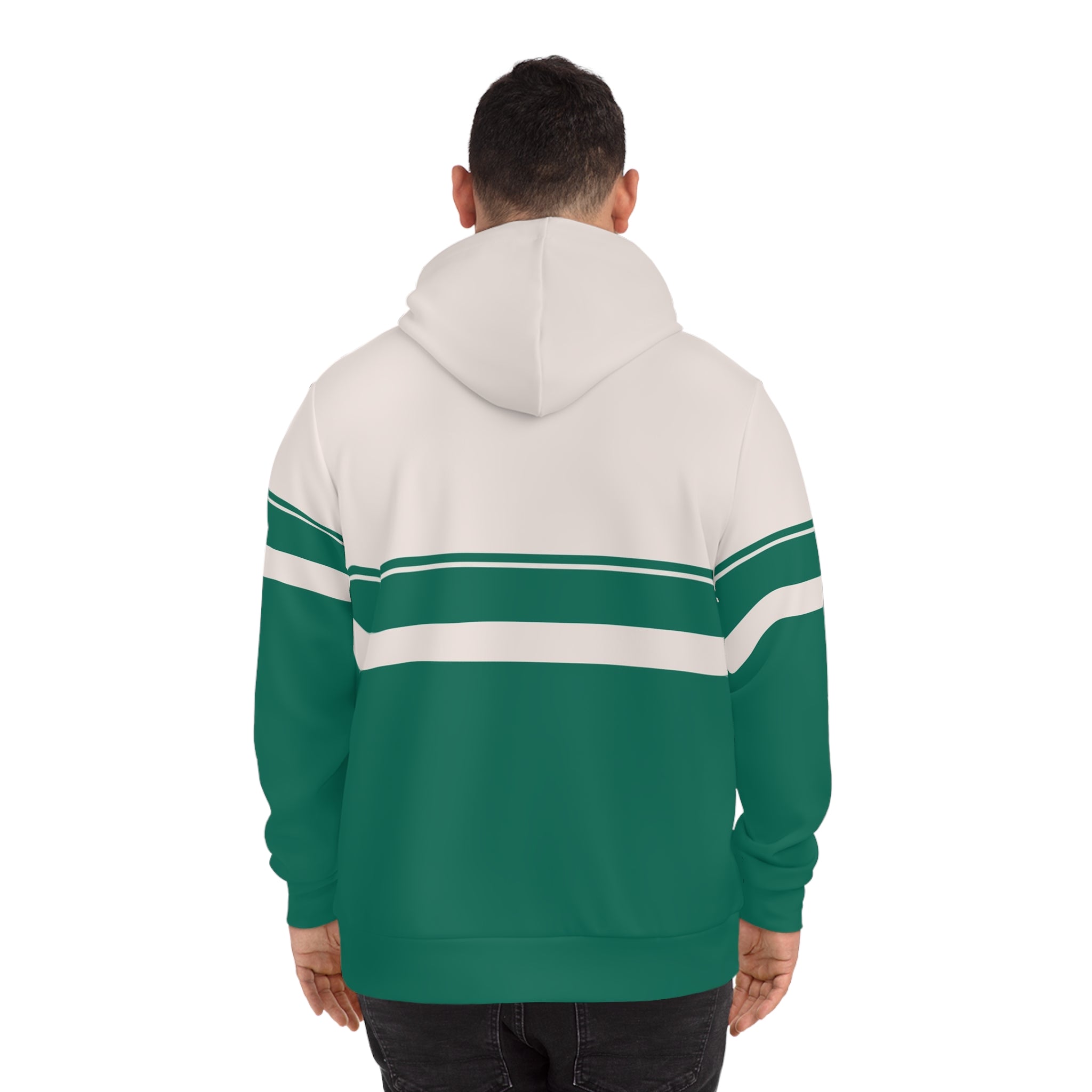 Beige and Green Fashion Hoodie