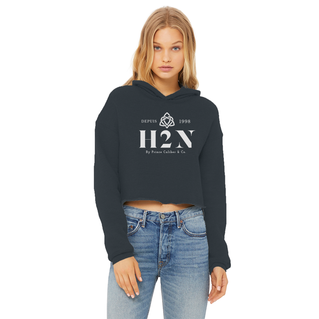 Jacket Ladies Cropped Raw Edge Hoodie