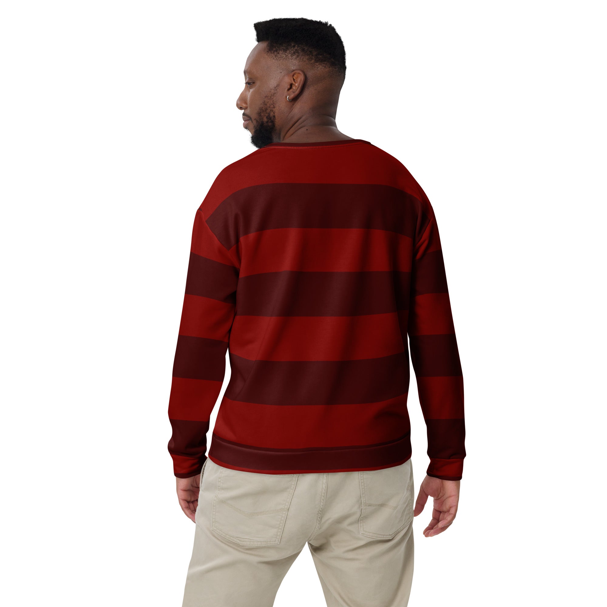 Striped Burgundy Red Sweatshirt