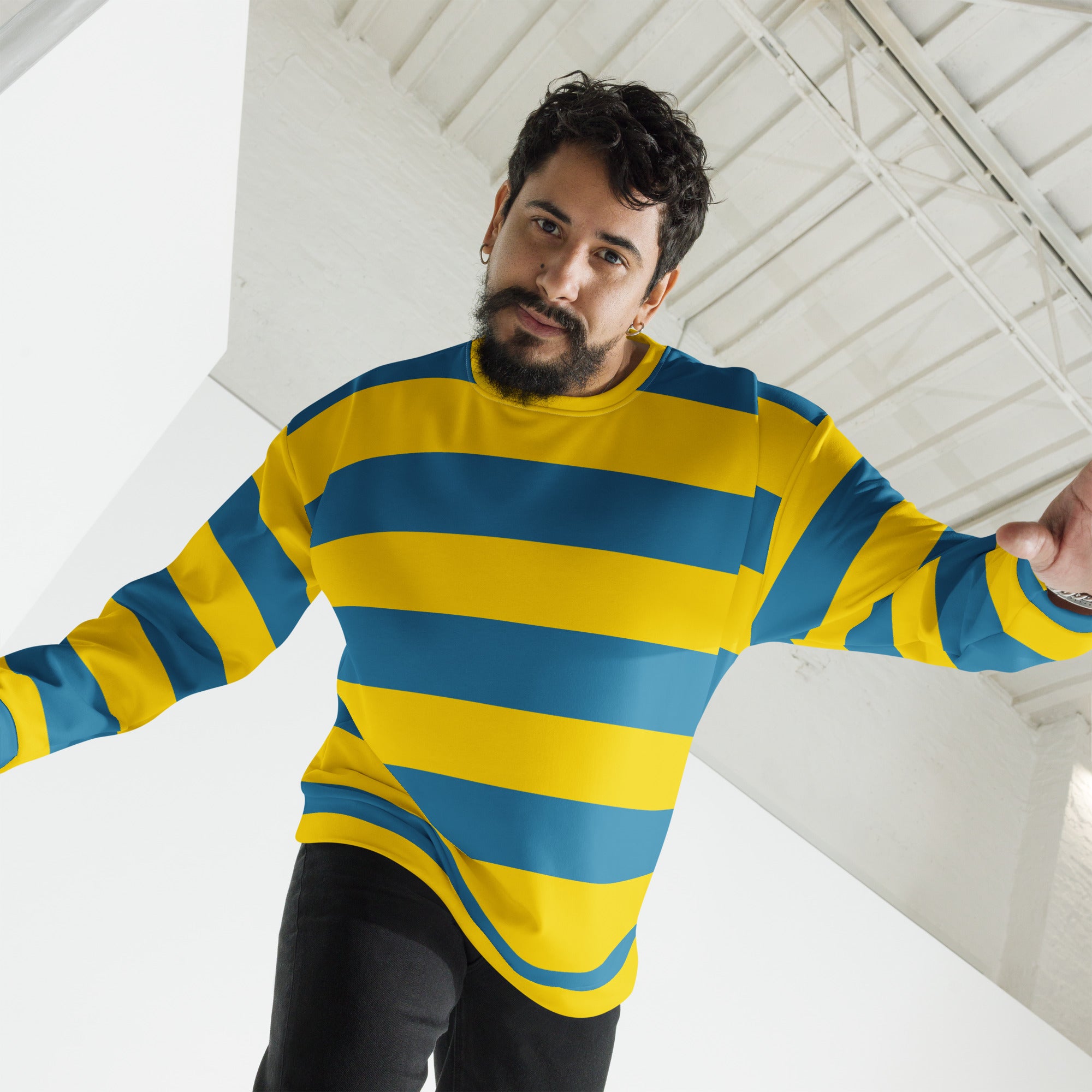 Blue and Yellow Sweatshirt