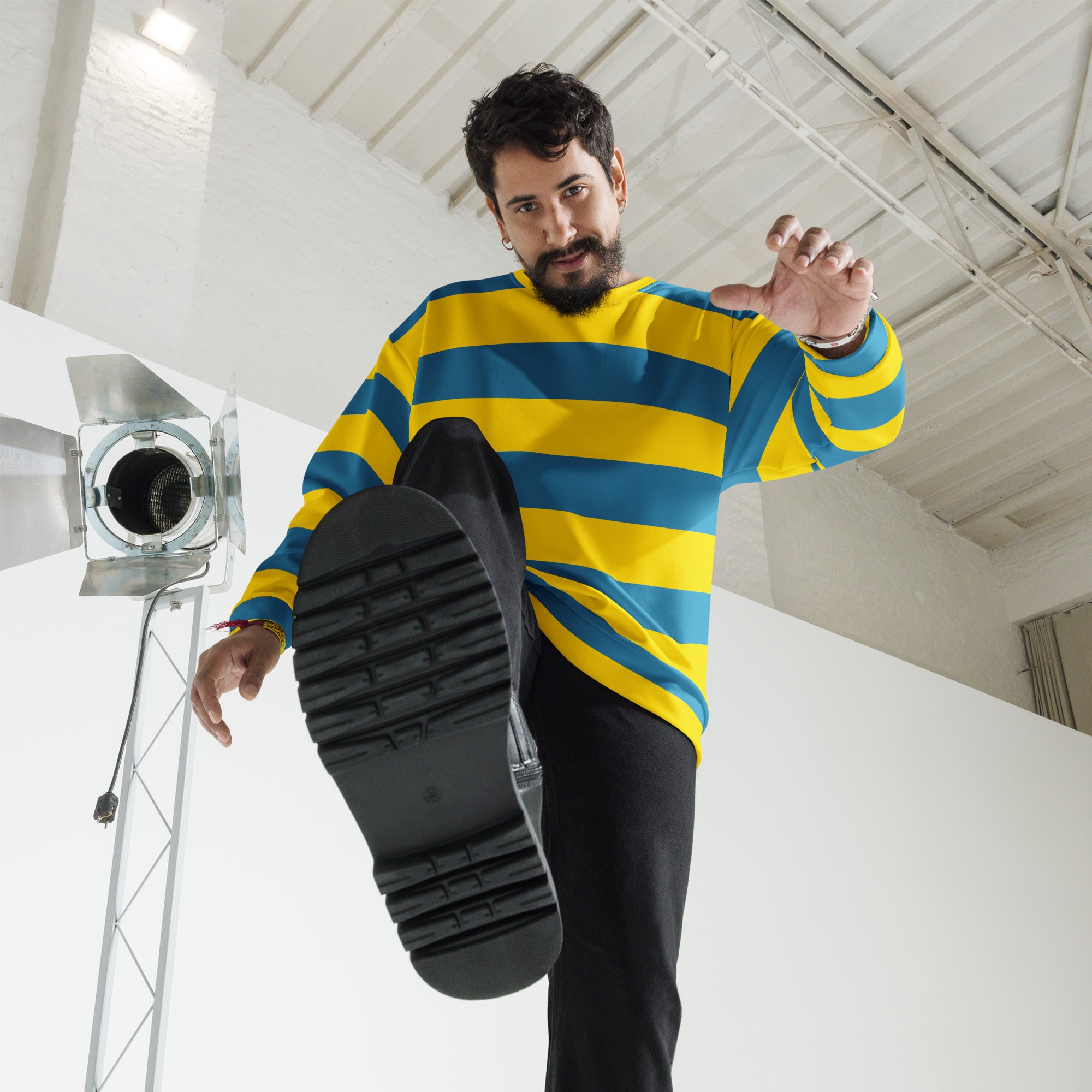 Blue and Yellow Sweatshirt