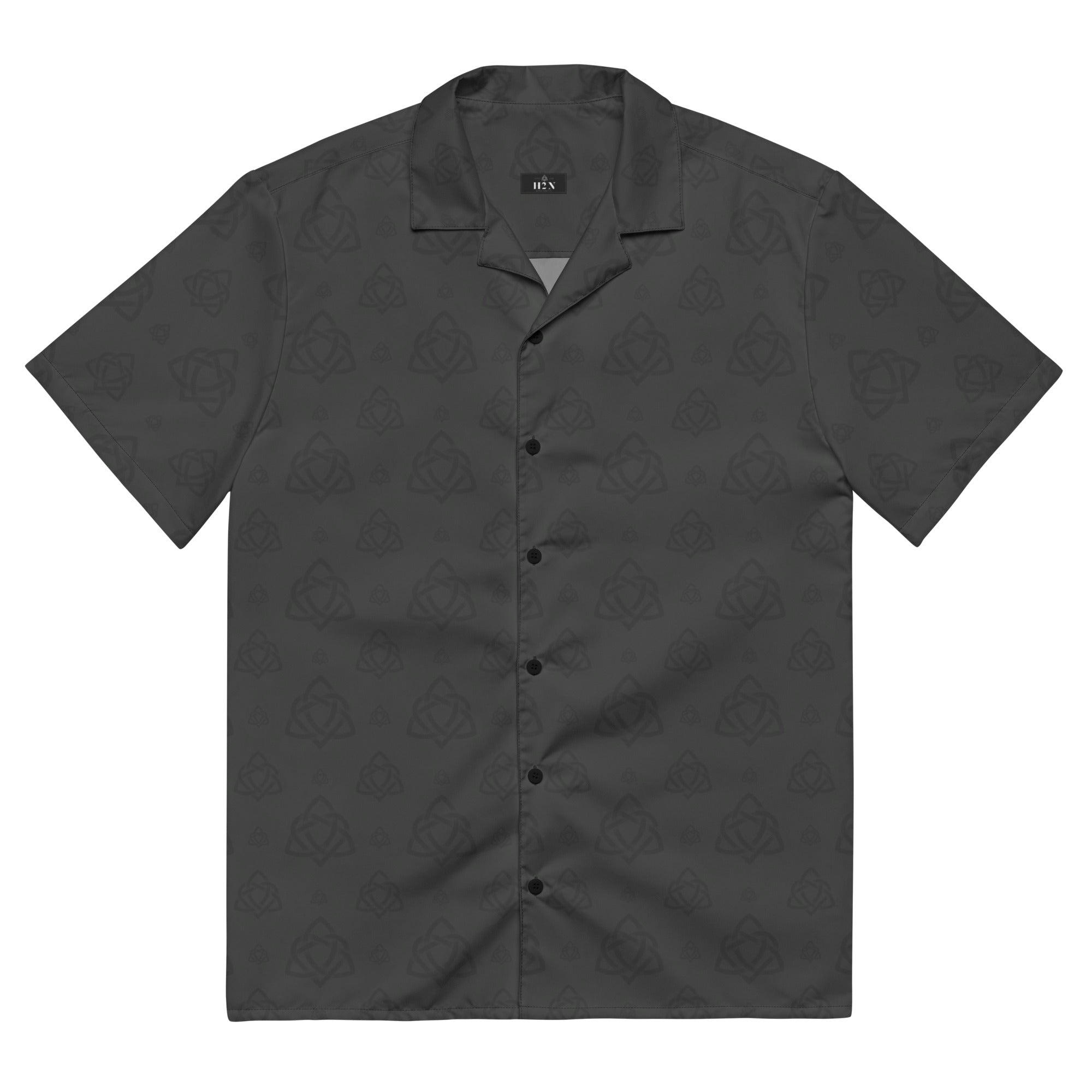 Dark Grey H2N Pattern button shirt