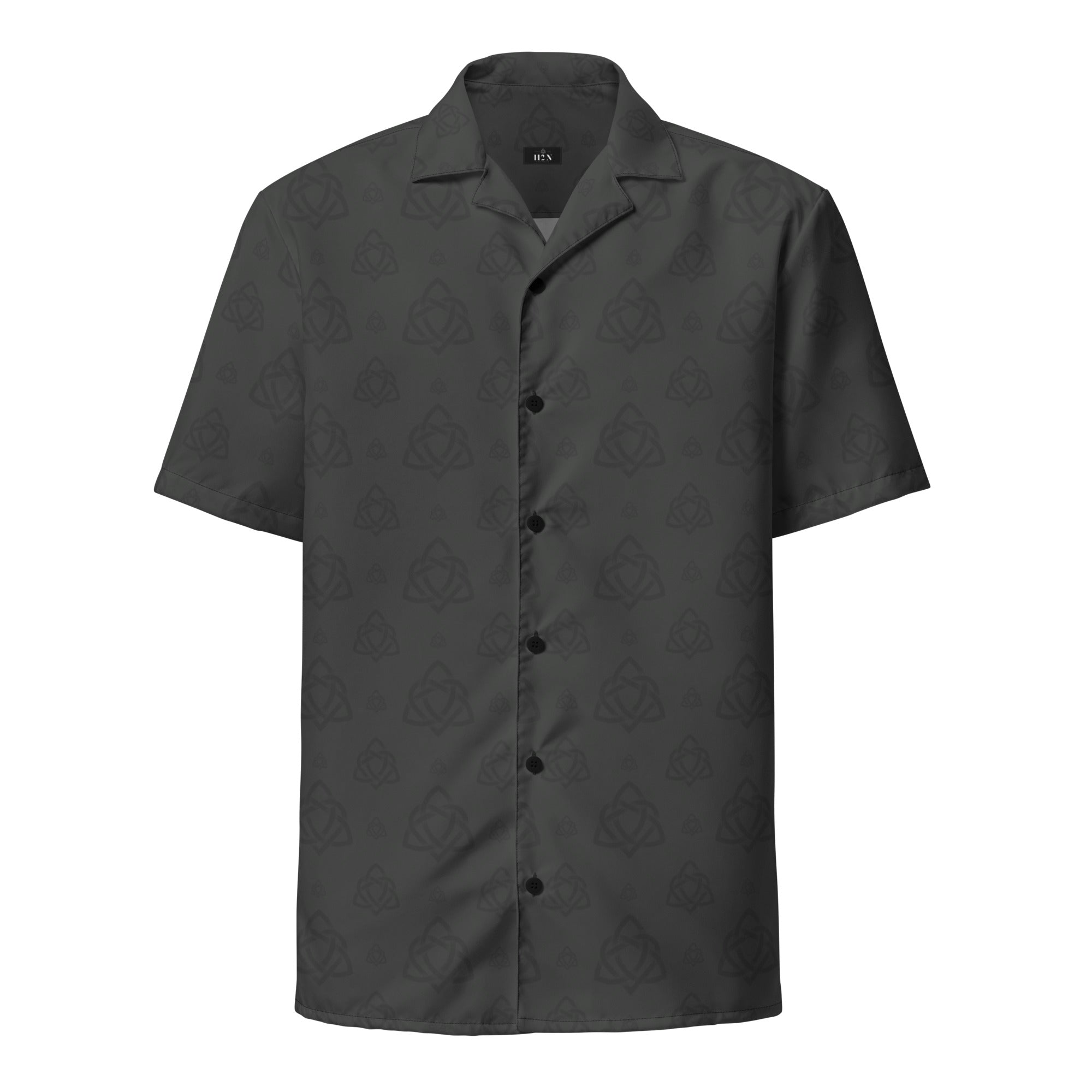 Dark Grey H2N Pattern button shirt