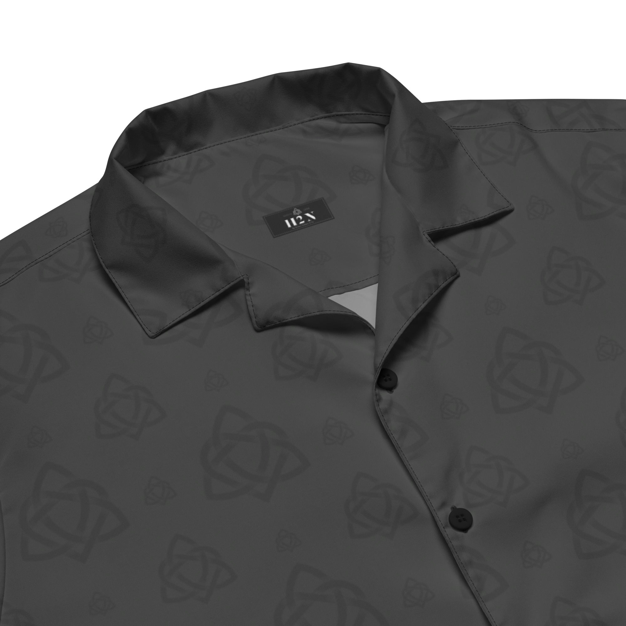 Dark Grey H2N Pattern button shirt