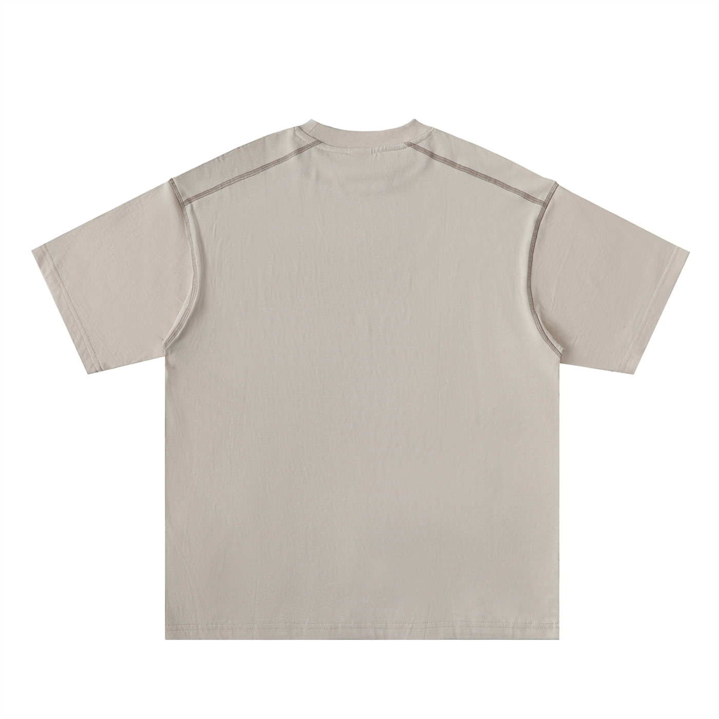 King of the Block Oversized Contrast-Stitched Cotton Tee