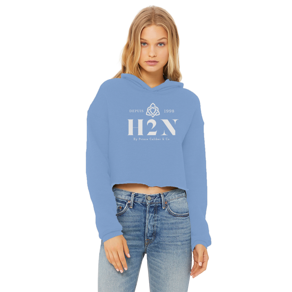 Jacket Ladies Cropped Raw Edge Hoodie