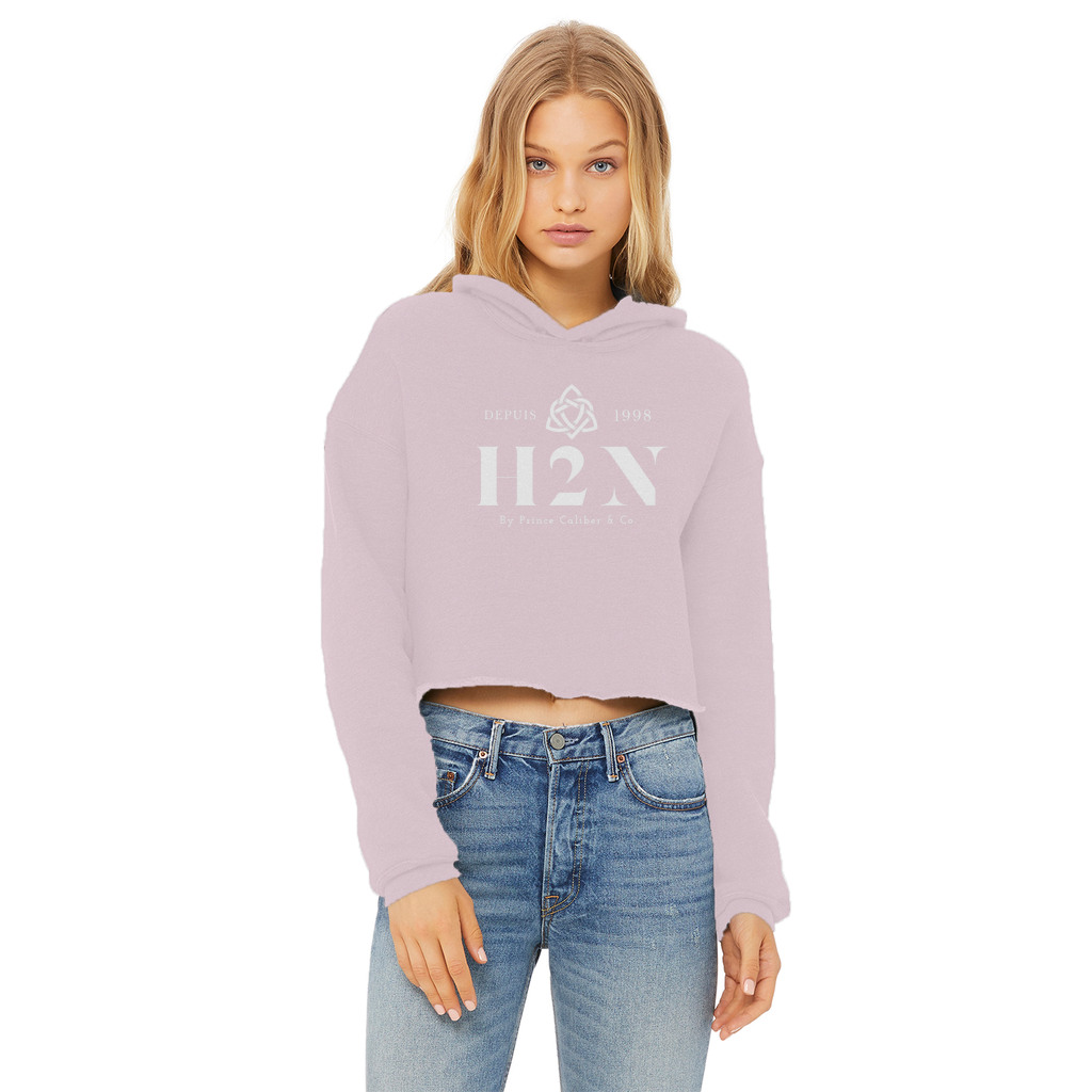 Jacket Ladies Cropped Raw Edge Hoodie